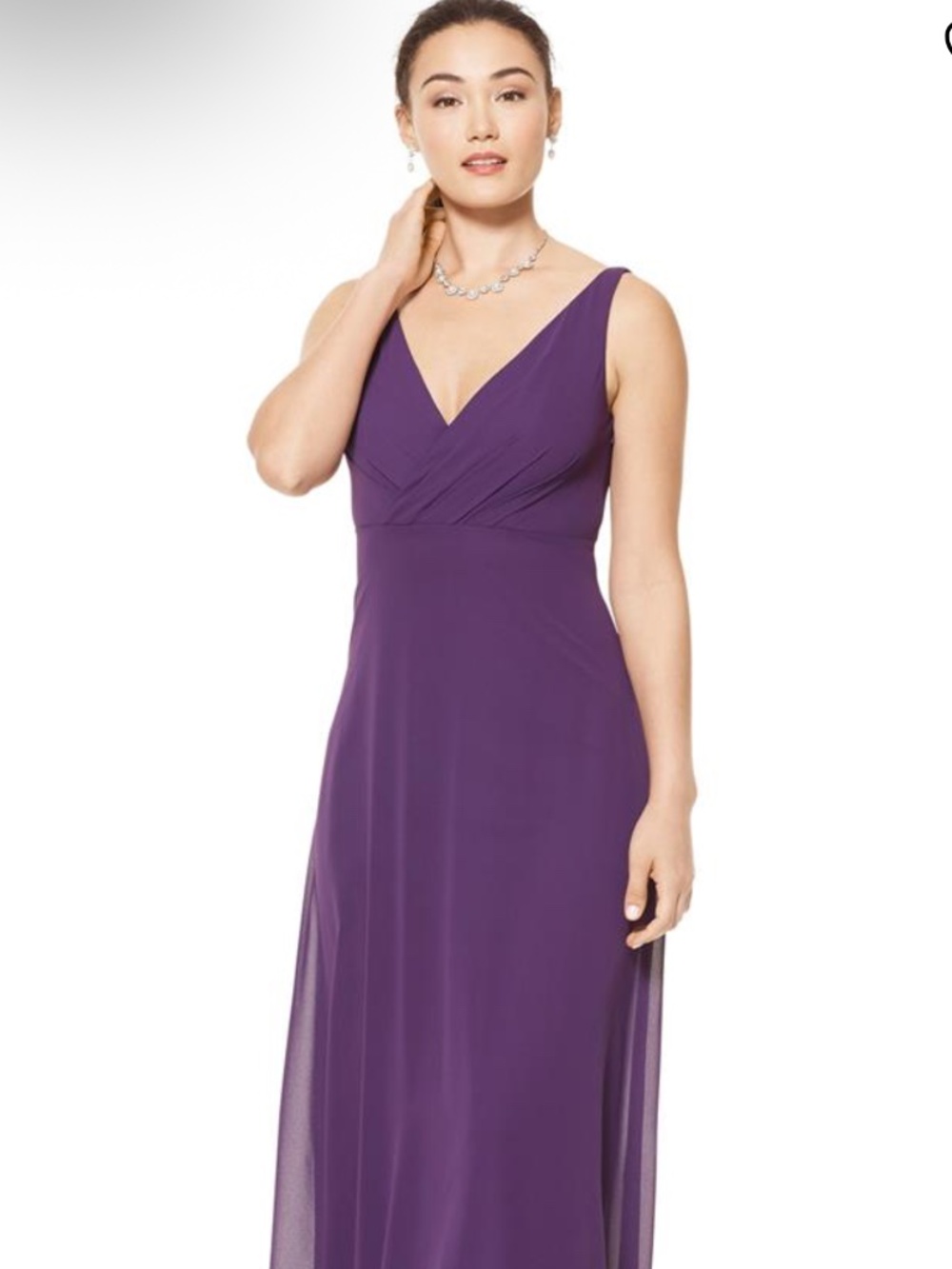 BILL LEVKOFF PURPLE CHIFFON GOWN SIZE 10